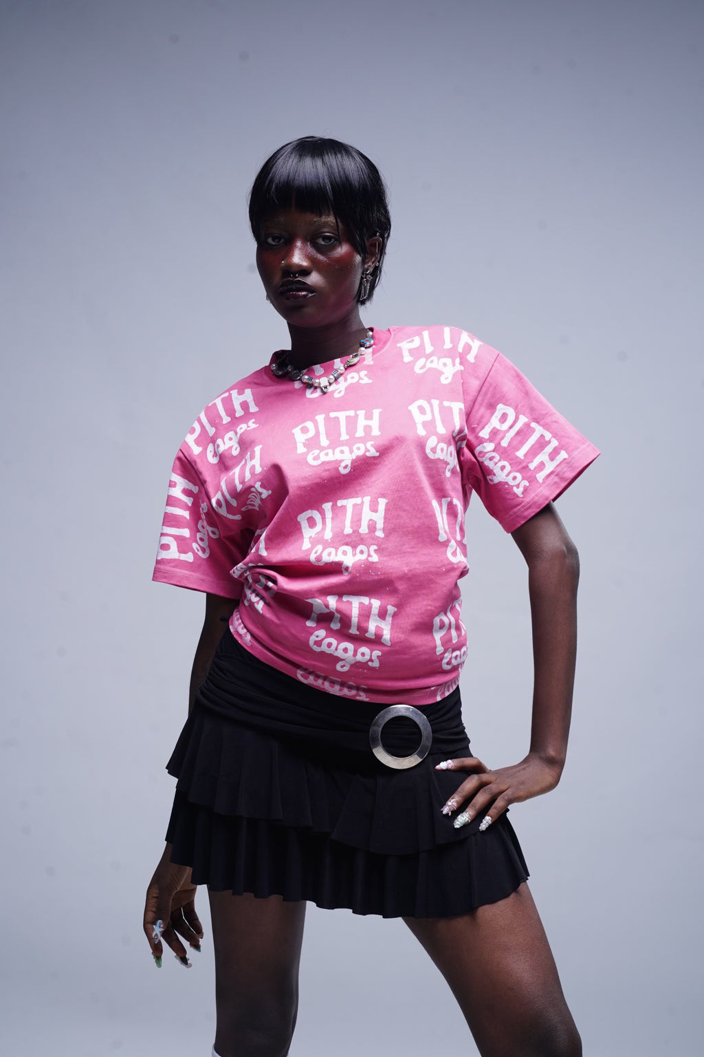 Pink Batik Pith Lagos Tee